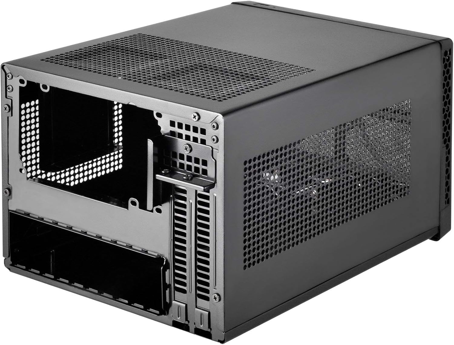 SilverStone Technology Ultra Compact Mini-ITX Computer Case with Mesh Front Panel Black (SST-SG13B-USA) SG13B-USA USA - NEWEST VERSION