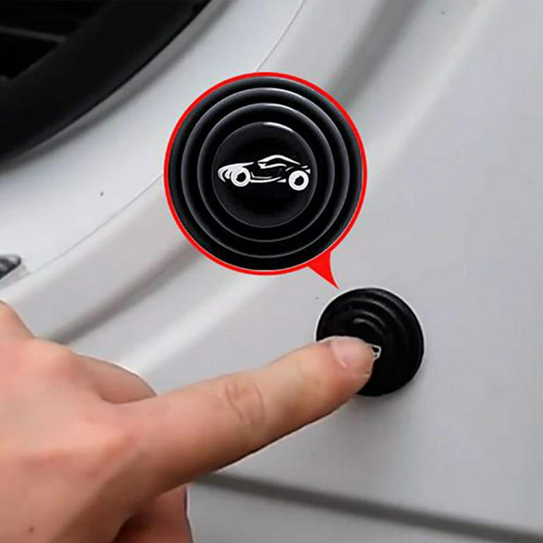 10pcs Car Door Anti-Shock Silicone Pad Shock-Absorbing Gasket Black  Accessories