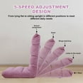 thumbnail image 2 of TOPCHANCES Indoor Lazy Gaming Sofa Chair, Folding Floor Chair with 5-Position Adjustable Backrest, Lumbar Pillow & Removable Chair Cover (Purple), 2 of 8