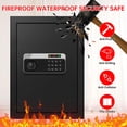 thumbnail image 3 of Caja fuerte Aprxuvot de 3.3 pies cúbicos, grande, resistente al agua y al fuego, con alarma, 3 of 9