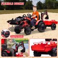 thumbnail image 5 of EastVita 24V Ride on Toys Tractor, Kids Ride on Car Toy Excavator Bulldozer, 24V Farm Tractor w/Trailer, Shovel Bucket, Digger, Remote Control, EVA Tires, LED Lights, Music, USB, 5 of 6