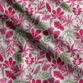 thumbnail image 1 of Soimoi Leaves Print,Cotton Poplin, Sewing Fabric Sold by The Yard 42 Inch Wide,Sewing Craft Quilting/Quilt Making Fabric, Pink&White, 1 of 5
