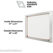 طباعة الشاشة إطار طباعة إطار الألومنيوم المباشر 20 × 24 155 Count White Mesh - 4 Pack - تعدادات شبكة مختلفة - شاشة حرير ممدودة مسبقًا لمجموعة طباعة الشاشة
