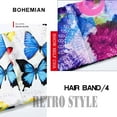 thumbnail image 4 of Diadema bohemia, diadema elástica de mariposa, bandas para el cabello, Bandana, Yoga, correr, turbante atlético, bandas para la cabeza, bufandas para la cabeza, accesorios para el cabello MFZFUKR CPB-DE-LYY710-3, 4 of 5