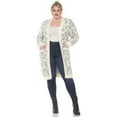 thumbnail image 1 of White Mark Manteau Cardigan Sherpa Léopard pour Femme, 1 of 6