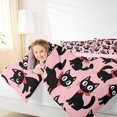 thumbnail image 4 of jejeloiu Cartoon Animal Cat Full Size Comforter Sets Kids,Cute Kitten Print Bedding Sets,Reversible,3-Piece, 4 of 8