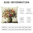thumbnail image 5 of GOSMITH  Summer Wildflower Throw Pillow Covers, Nature Flower in Vase Square Pillowcase Cushion Case for Couch Sofa Home Farmhouse Decor, 5 of 5