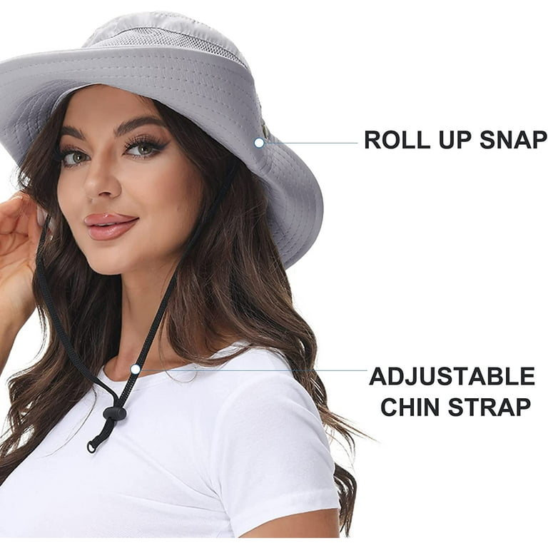Zukuco Women Sun Hat Rollable UPF 50+ Wide Brim Boonie Hat