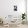 thumbnail image 2 of Geometric Hued Abstract Bear Animals & Insects Painting Gray Framed Art Print Wall Art, 2 of 7