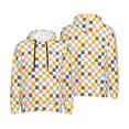 thumbnail image 6 of Bingfone Colorful Checkered 1 Men's Drawstring Hoodie Long Sleeve Pocket Sweatshirts-3X-Large, 6 of 6