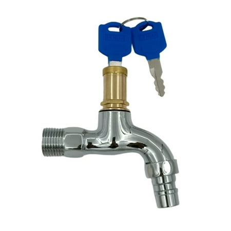 

1Pc Anti-theft 1/2 Thread Alloy Sink Tap with key Lock Outdoor Faucet Lockable