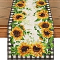 thumbnail image 2 of TechWave Robe d'Été Style Enthousique en Lin Imprimé Drapeau de Table Restaurant Occidental Nappe de Football Chemins de Table pour Femmes Paillettes Menthe pour 8 Pieds, 2 of 4