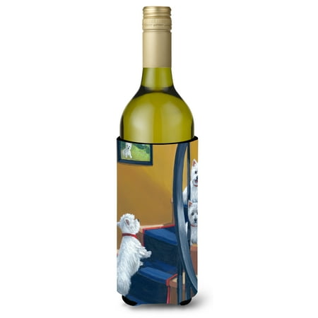 

Caroline s Treasures Westie Going Up Wine Bottle Hugger
