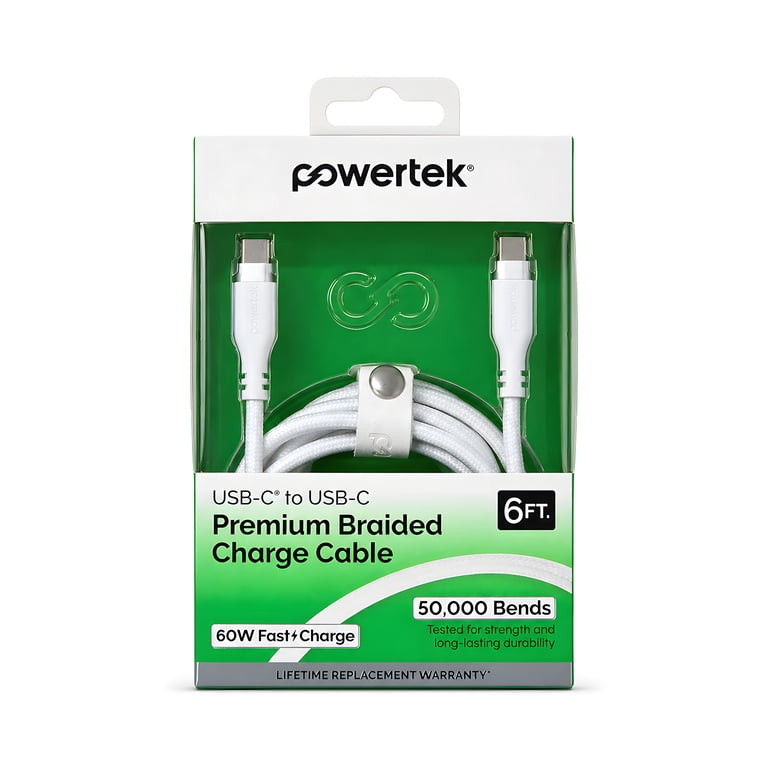 Liquipel Powertek USB-C to USB-C Fast Charger Cable 6ft photo 4