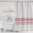 thumbnail image 6 of Small Stall Shower Curtain 48x72 Inch Narrow Half Size Pink Purple Striped Bath Curtains Bathroom Decor, Abstract Modern Geometric Stripes Waterproof Fabric Shower Curtain Set with Hooks 48 Inch, 6 of 7
