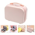 thumbnail image 3 of Miangastore 1Pc Portable Solid Color Cosmetics Case Lady Makeup Storage Hangheld Bag, 3 of 8