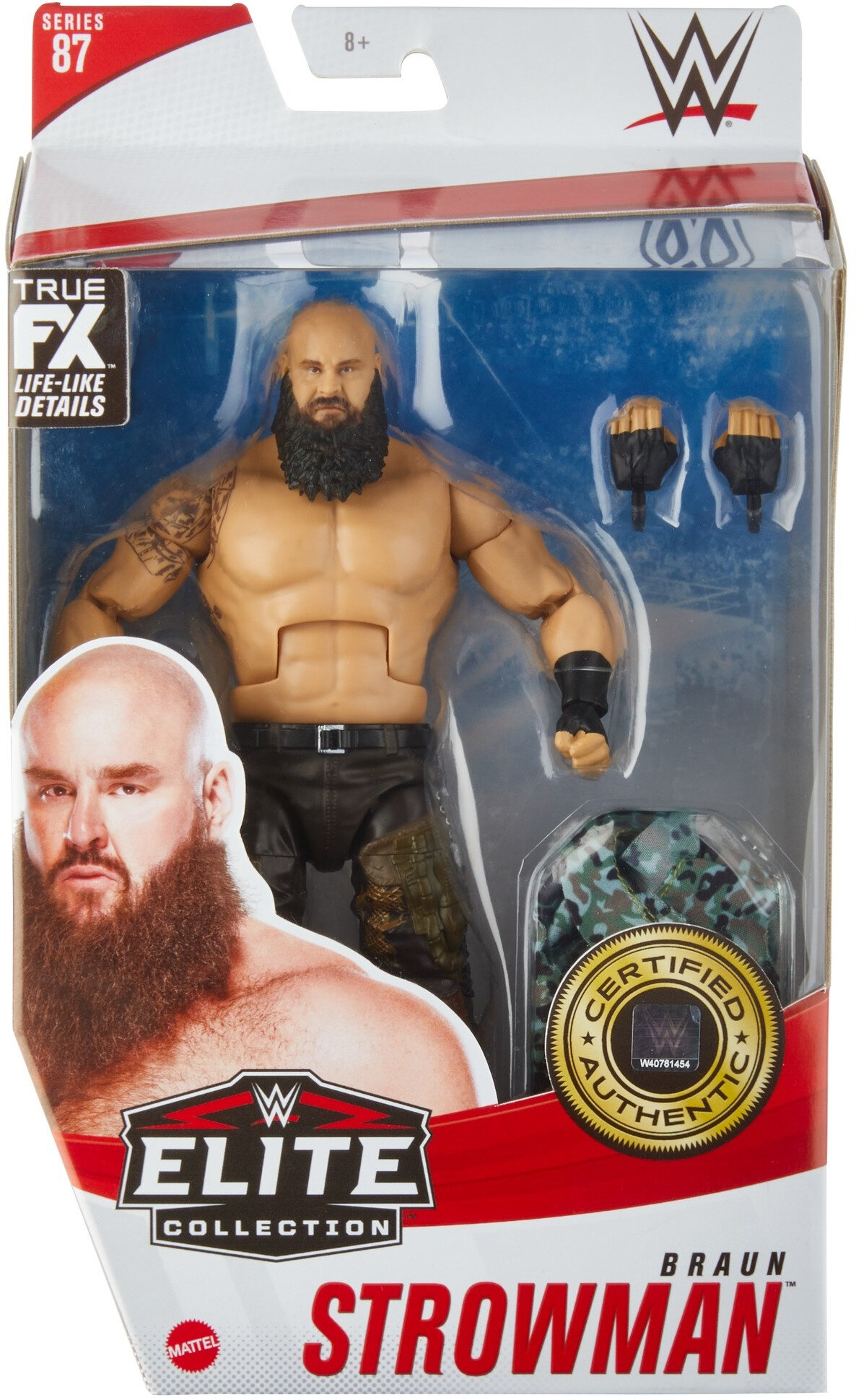 WWE Braun Strowman Elite Collection Action Figure, 6-in Posable Collectible - image 2 of 2