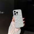 thumbnail image 3 of Funda con nudo de mariposa y cuentas de epoxi 3D para iPhone 16, 15, 14, 13, 12, 11 Pro Max Plus, Mini SE, funda de TPU suave transparente, 3 of 5