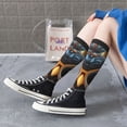 thumbnail image 5 of Goofa Quirky Owl With Glasses Pattern Adult Stockings, Color-Block Knee High Socks, Comfortable and Breathable, Soft and Stretchable, Sports, and Decoration, 5 of 6