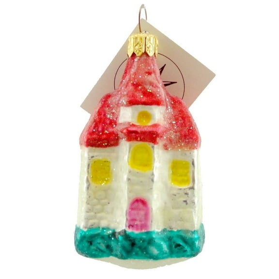 Christopher Radko Company 3.25In Snow Castle, Glass, Ornament Home House Christmas 961390