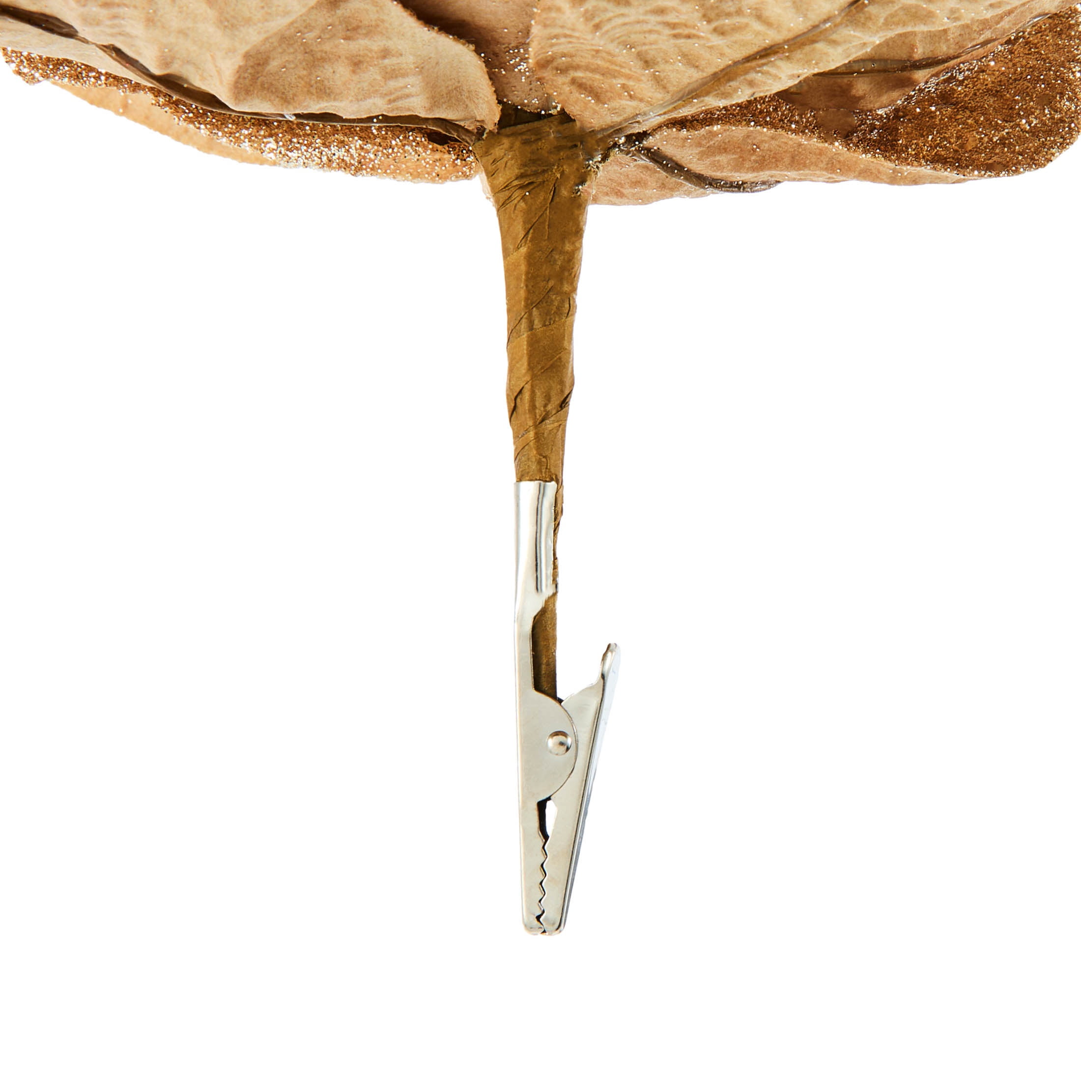 Deluxe Gold Poinsettia Christmas Clip Ornament, 12", by Holiday Time