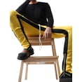thumbnail image 5 of Ma Croix Mens Stripe Track Pants Skinny Fit Elastic Athletic Training Joggers, 5 of 6