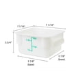 thumbnail image 2 of Excellante 2 quart plastic square food storage containers - white, NSF certified, comes in each, 2 of 2