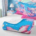 thumbnail image 4 of Manfei Rainbow Axolotl Twin Quilt Set,Ocean Animal Twin Coverlet Set,2 Pieces,1 Bedspread and 1 Pillowcase, 4 of 7