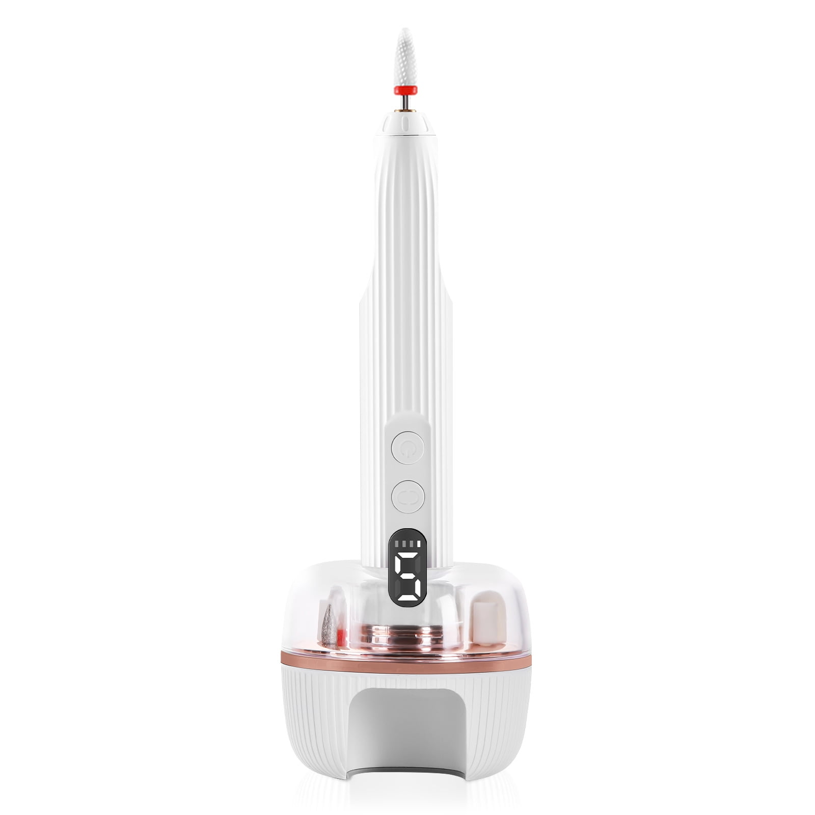 Professional Nail Drill Machine, Electric Manicure Pedicure Kit -18000RPM Cordless Nail Grinder (Portable Rechargeable Electric Nail File Set)
