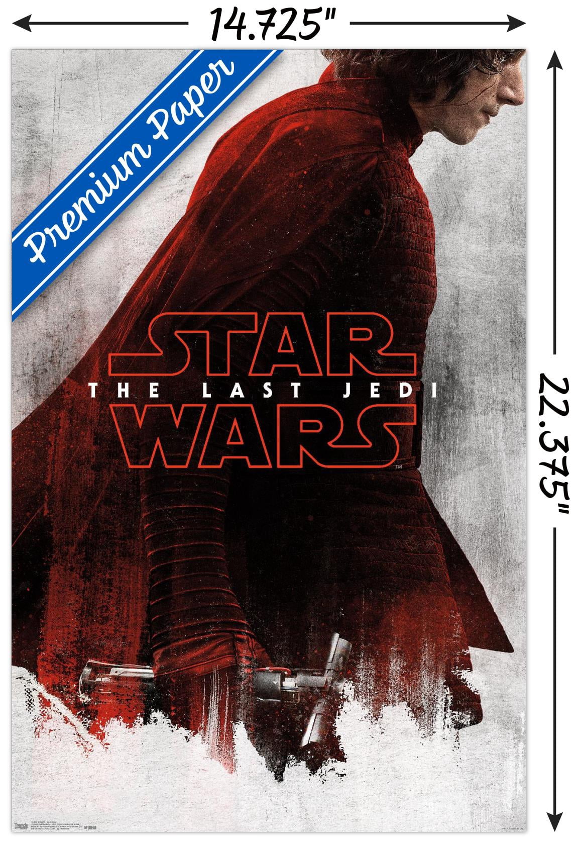 Star Wars: The Last Jedi - Red Kylo Wall Poster, 14.725" x 22.375"