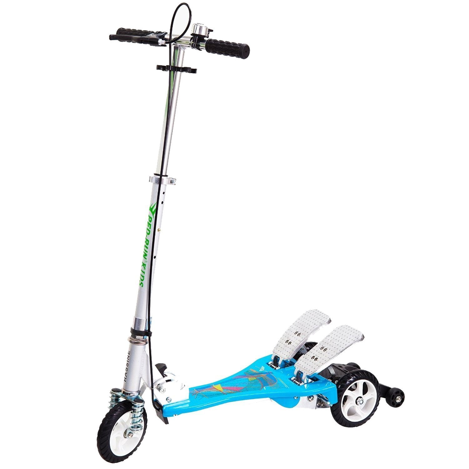 PedRun Kids Scooter 3Wheel fun for Boys & Girls with Dual Pedal, Bike