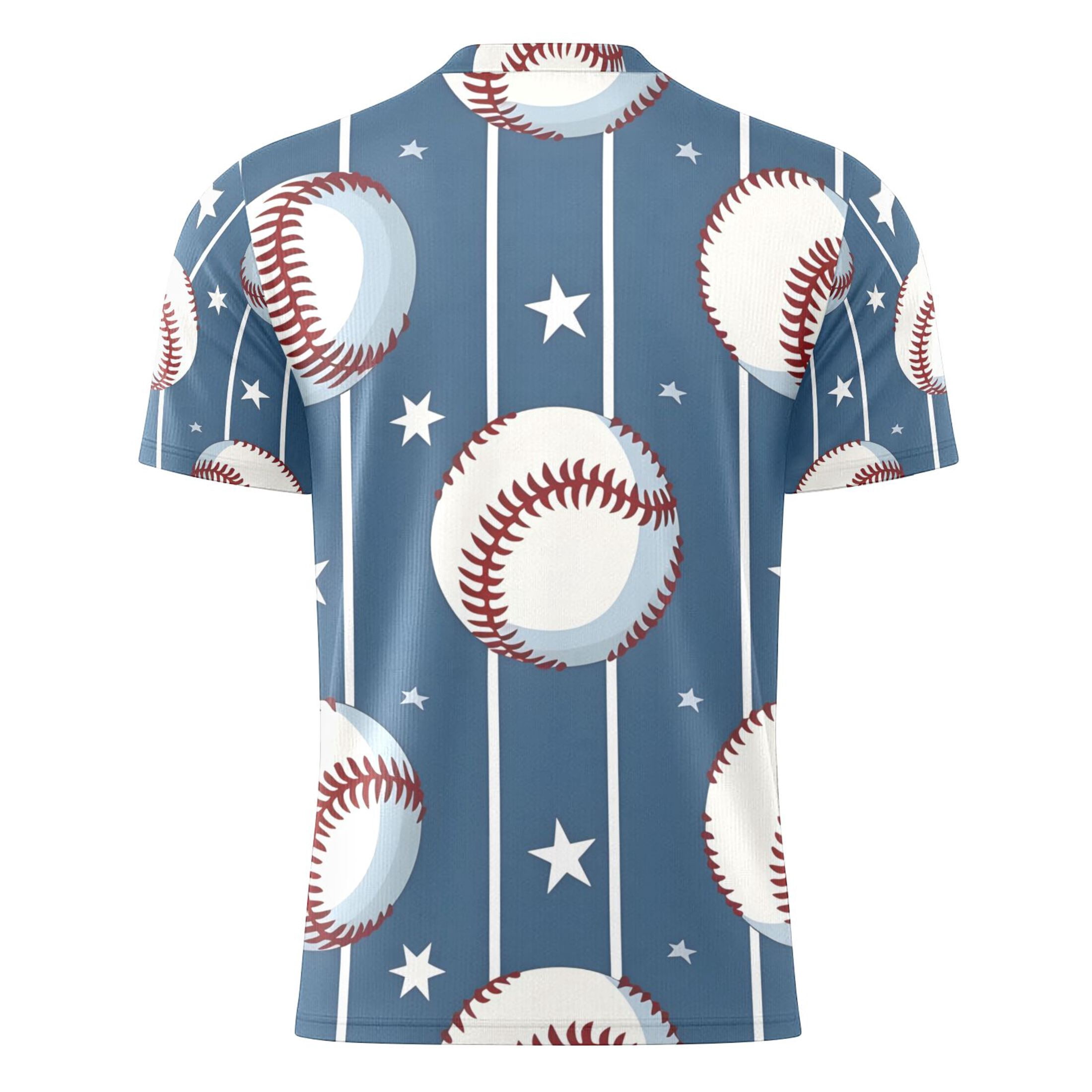Baseball Stars Stipes Men's Sports Jerseys Athletic T-Shirt Football Referee Short Sleeves Shirt XL