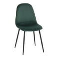 thumbnail image 2 of LumiSource Pebble Velvet Chairs, Green/Black, Set Of 2 Chairs, 2 of 7