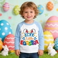 thumbnail image 2 of Aihuaihua Toddler Boys Easter Shirts Bunny Graphic Long Sleeve Crew Neck Raglan T-Shirt Funny Rabbit Tops, 2 of 6
