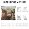 thumbnail image 5 of GOSMITH  Highland Cow Art Throw Pillow Cover  Farmhouse Throw Pillow Cover Decor Vintage Country Farmhouse Art for Gifts and Home Decor Throw Pillow Cover, 5 of 5