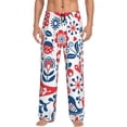 thumbnail image 1 of Balery Birds Flowers Pantalones de pijama para hombre, pijama ultraligero, pantalón de descanso-XX-Large, 1 of 6