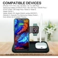 thumbnail image 2 of 4 in 1 Wireless Charger for Apple Product Foldable Fast Wireless Charging Station for Multiple Devices, iPhone 11/11 Pro Max/XR/XS/X Samsung/Apple Watch 6/5/4/3/2/1 SE. Airpods & Apple Pencil, Black, 2 of 7