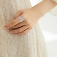 thumbnail image 6 of Valentines Day Gifts for Her Rings for Women Set of 2 Couples Princess Cut Diamond Set Ring Women Engagement Wedding Jewelry Clearance Birthday Gifts for Women, 6 of 8