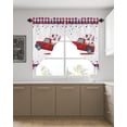 thumbnail image 4 of Swag Curtains, Independence Day Trcuk Load Gonmes Rod Pocket Kitchen Curtains Valances Tier Curtains Swag Valance Curtains for Bedroom Living Room 28" x 36", 2 Panels, 4 of 6