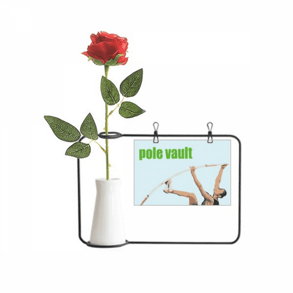 Pole Vault Field Events Art Deco Fashion Artificial Rose Flower Hanging Vases Decoration Bottle