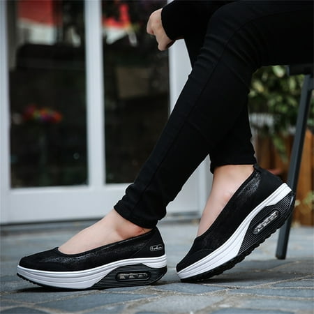 

Egmy Women Air Cushion Platform Shoes Jelly Shoes Slip Sport Sneakers