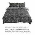 thumbnail image 3 of 4-Piece Plain Printed Bedding Set | Soft & Breathable Polyester | 150x200cm Bed Size | Includes Quilt Cover, Sheet & Pillowcases | Multicolor Water-Washed Fabric, 3 of 7