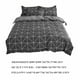 thumbnail image 3 of Juego de colcha y cubrecama de cuatro piezas, liso, estampado, suave y transpirable, para cama de 150 x 200 cm., 3 of 8