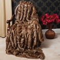 thumbnail image 2 of Best Home Fashion Long Hair Faux Fur Throw Blanket, 2 of 2