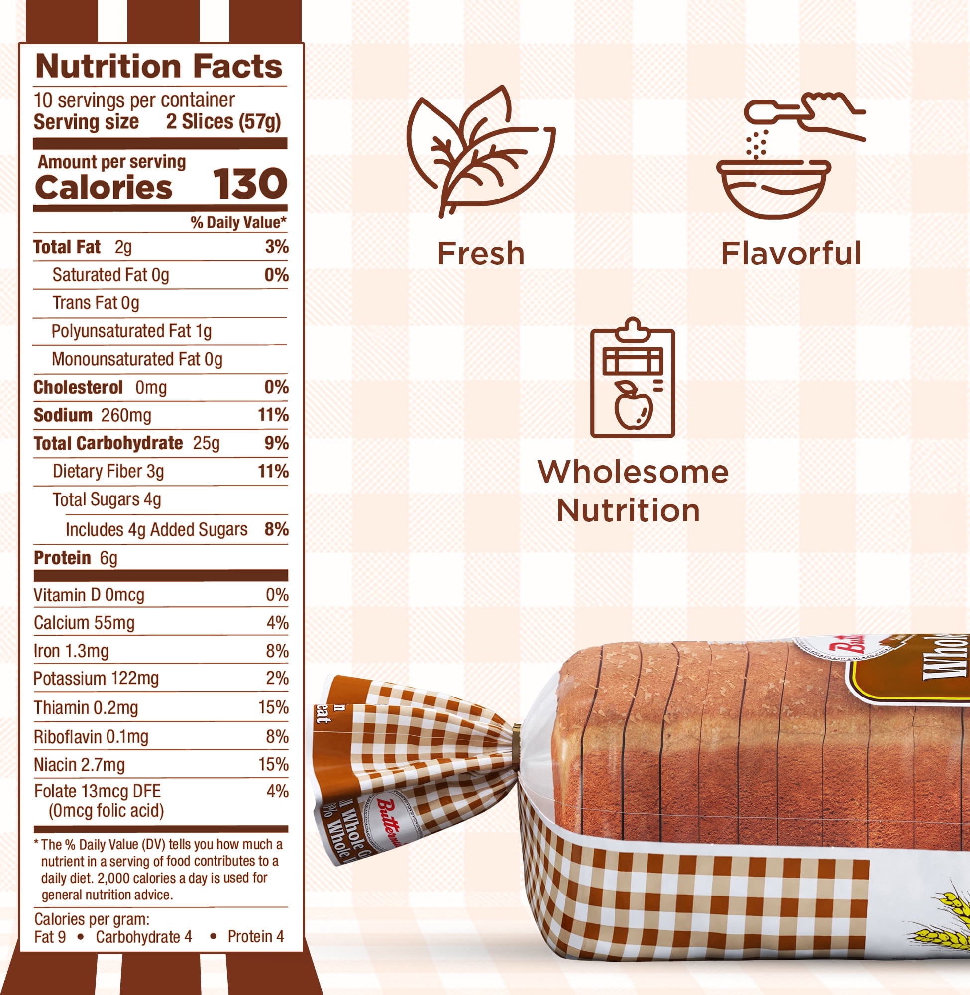 Butternut Whole Grain Wheat Bread, 20 oz