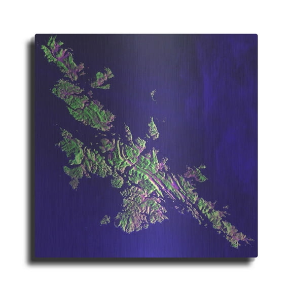 Luxe Metal Art 'Earth as Art: Shetland Islands' Metal Wall Art, 24"x24"