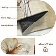 thumbnail image 6 of Round Area Rug 8 Ft, Brown Ombre Daisy Washable Non-Slip Circle Carpet for Living Room/Bedroom, Farmhouse Vintage Floral Botanical Collection Low-Profile Large Area Rugs for Indoor, 6 of 7