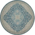 thumbnail image 2 of Nourison Tranquil Center Medallion Ivory/Turquoise 5'3" x ROUND Area Rug, (5 Round), 2 of 8