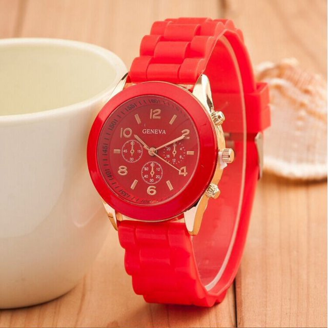 Reloj de silicona de moda, hermoso color, reloj informal para estudiantes.