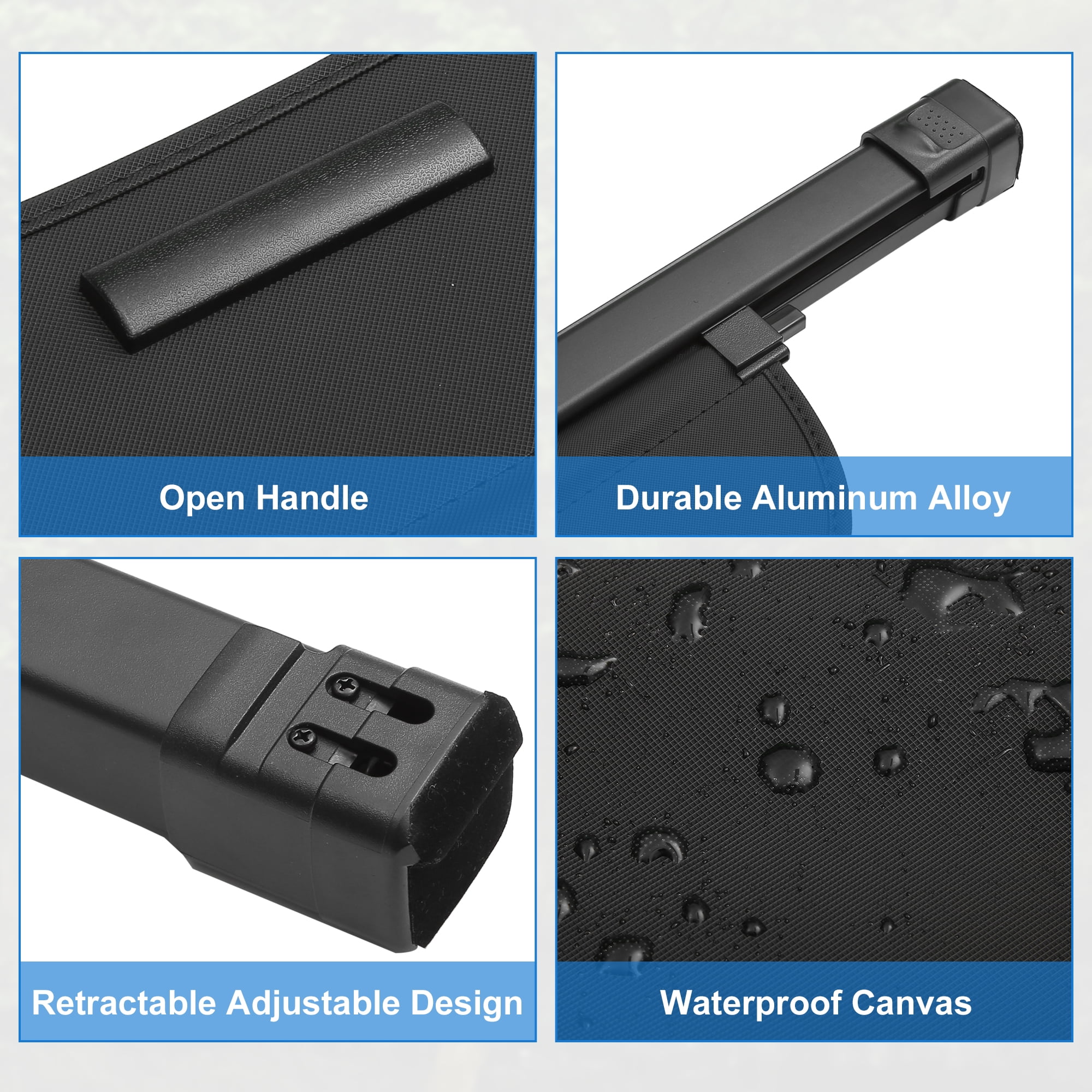 Unique Bargains 1Pcs Retractable Cargo Cover for Honda CRV 2023 Waterproof Non Slip SUV Rear Trunk Shielding Shade Black